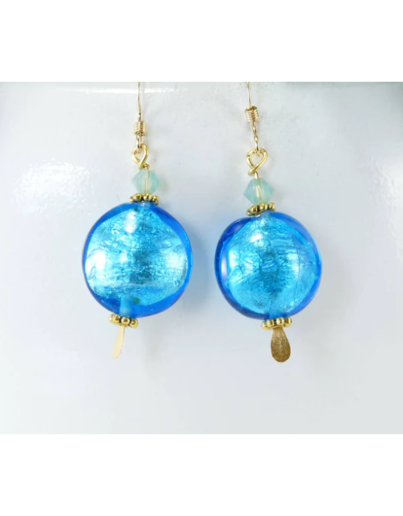 Marlene VanBeek Jewelry Murano Glass Earrings - Aqua