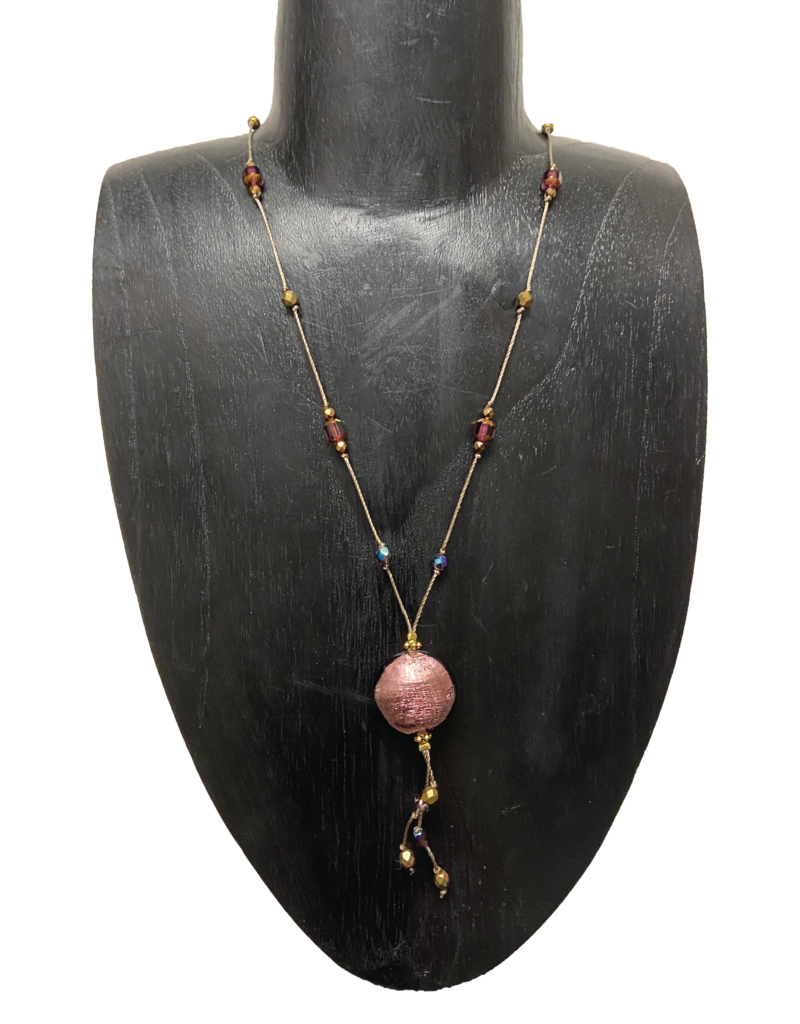 Marlene VanBeek Jewelry Murano Pendant Necklace - Purple