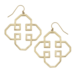 Gold Large Clover Earring