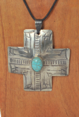 J. Alexander Cross Pendant w/ Turquoise
