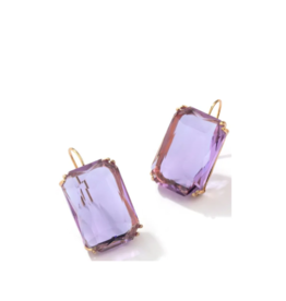 Accessory Concierge Ice Block Earrings - Lavender