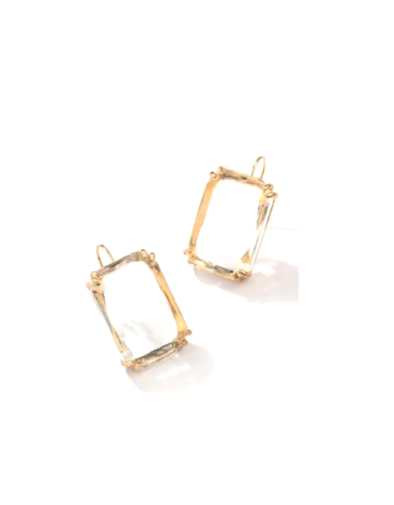 Accessory Concierge Ice Block Earrings - Clear