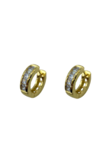 Accessory Concierge Gold/Clear Huggie Hoops