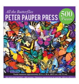 Peter Pauper Press All the Butterflies 500 Piece Puzzle