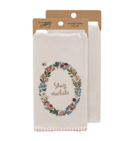 Primitives by Kathy Kitchen Towel - Stay Awhile