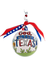 Glory Haus Longhorn God Bless Texas Ornament