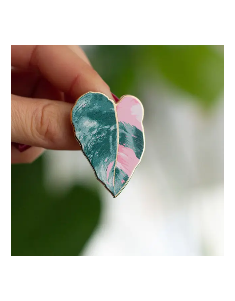 The Gray Muse Philodendron Enamel Pin