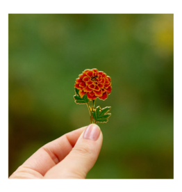 The Gray Muse Marigold Enamel Pin