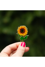 The Gray Muse Sunflower Enamel Pin