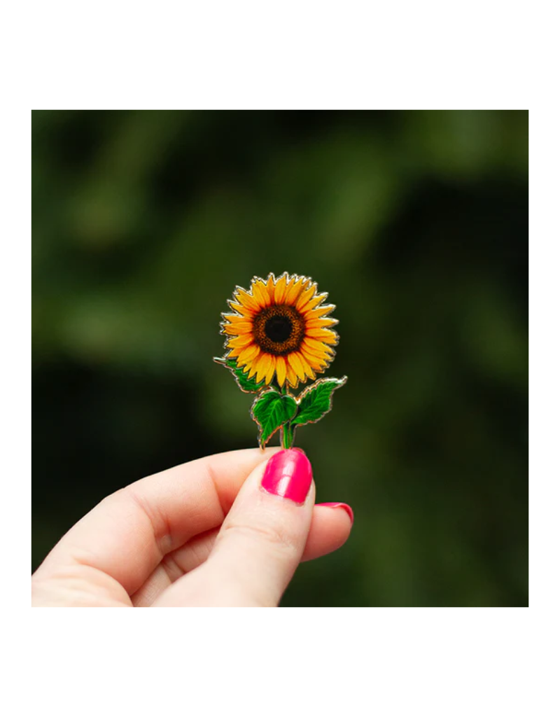The Gray Muse Sunflower Enamel Pin