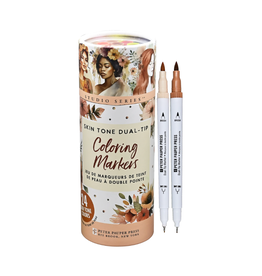 Peter Pauper Press 24 Studio Series Dual-Tip Skin Tone Markers