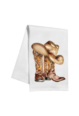 Rosanne Beck Collections Cowboy Boots and Hat Towel