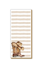 Rosanne Beck Collections Boots and Hat Skinny Notepad