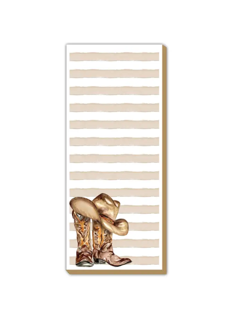 Rosanne Beck Collections Boots and Hat Skinny Notepad