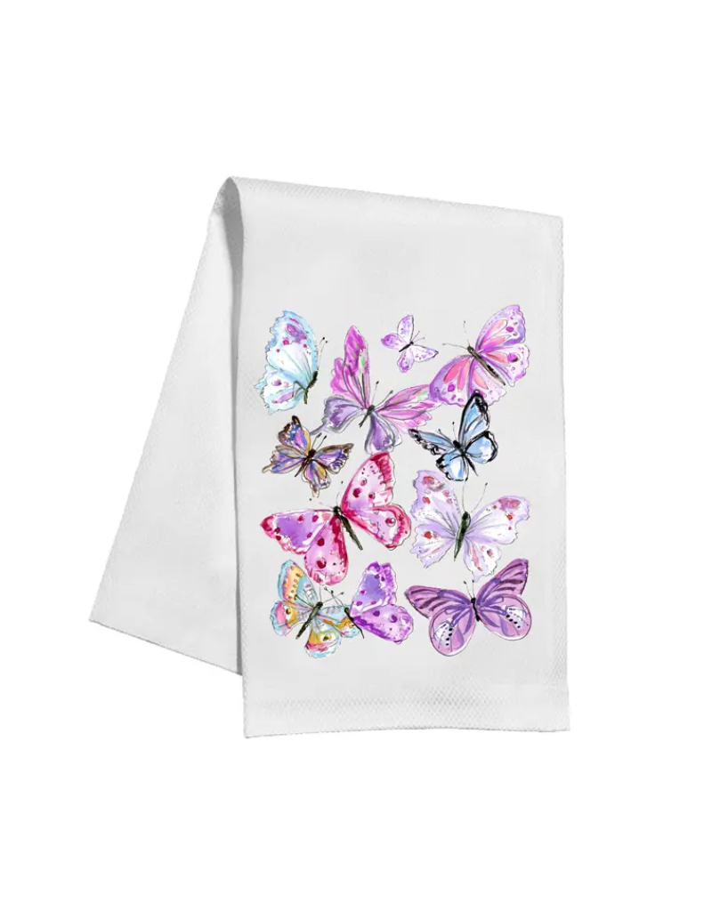 Rosanne Beck Collections Lavender Butterflies Towel