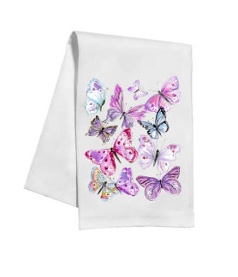 Rosanne Beck Collections Lavender Butterflies Towel