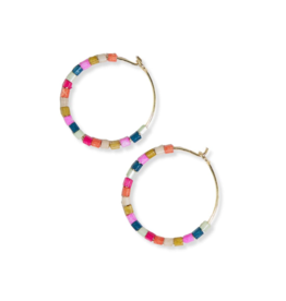 Ink + Alloy SALE Victoria Hoop Rainbow Earrings
