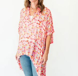 Winton and Waits Water Color Dots Tunic