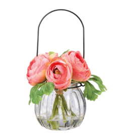 Primitives by Kathy Pink Ranunculus Vase