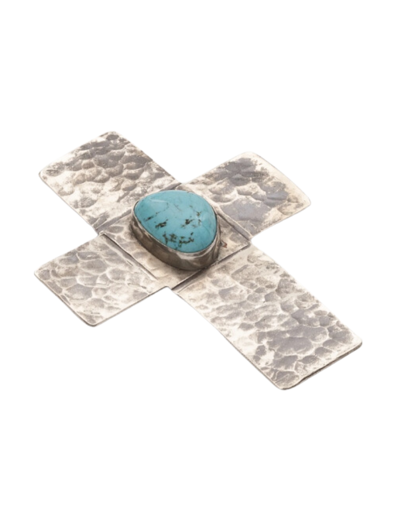 J. Alexander Stamped Cross with Turquoise