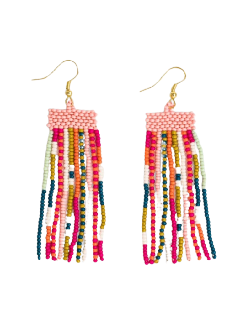 Ink + Alloy Adaline Rainbow Fringe Earrings