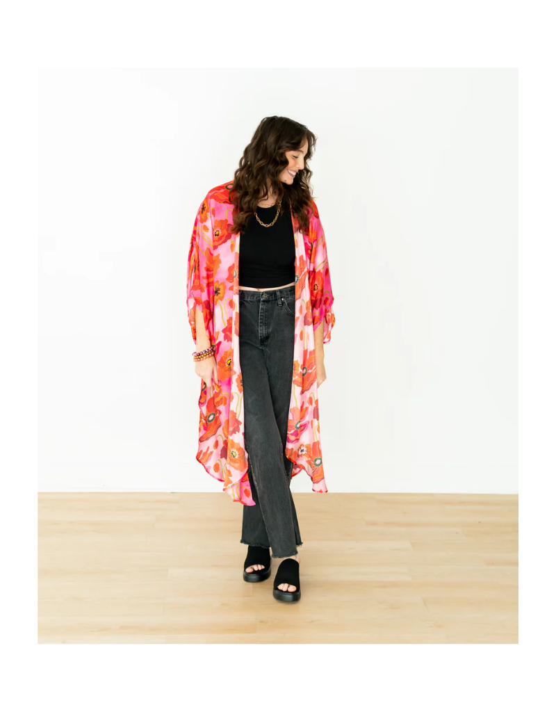 Winton and Waits Poppy Kimono