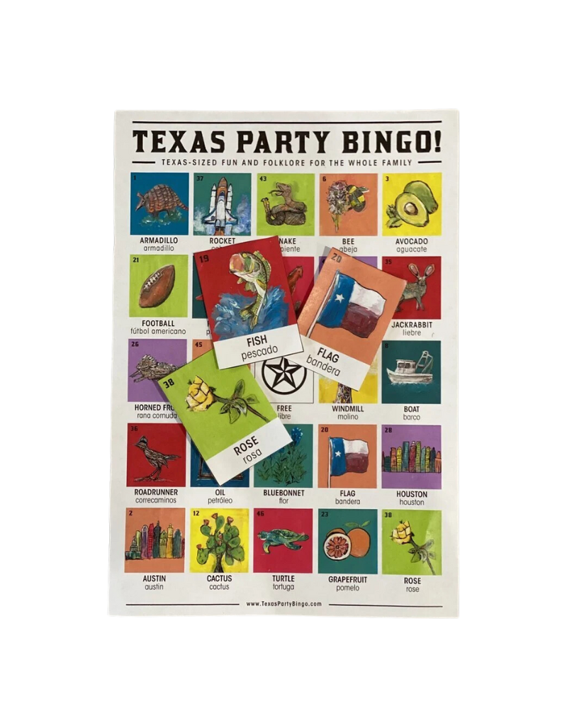 Rah Rah Time Texas Party Bingo