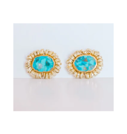 Kori Green Scribble Turquoise Earring