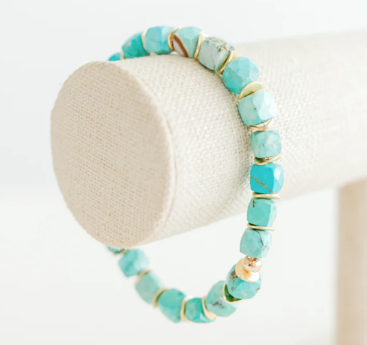 Kori Green Faceted Turq Bracelet