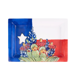 Glory Haus Texas Flag Wildflower Trinket Tray