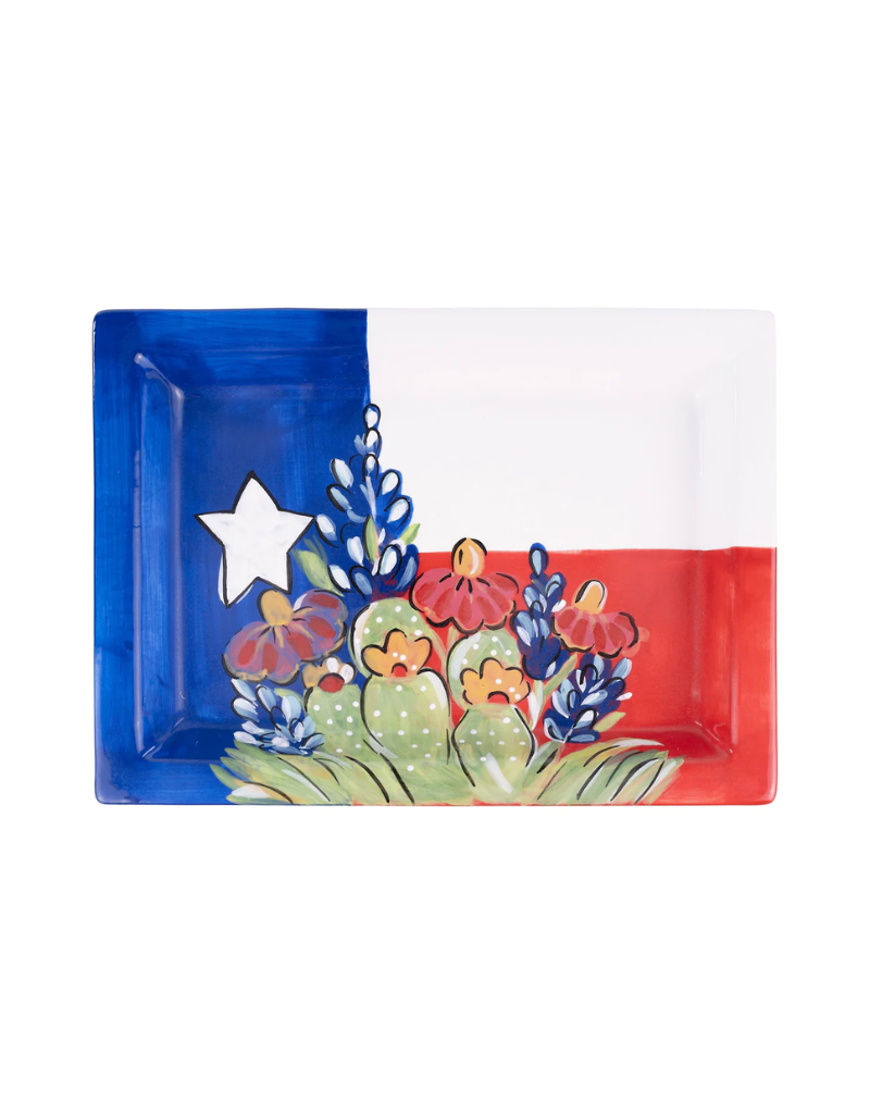 Glory Haus Texas Flag Wildflower Trinket Tray