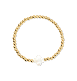 Splendid Iris Quatrefoil Gold Bracelet