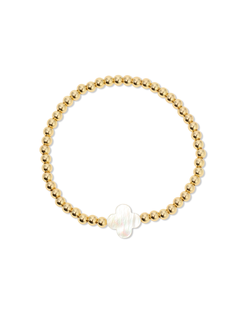 Splendid Iris Quatrefoil Gold Bracelet