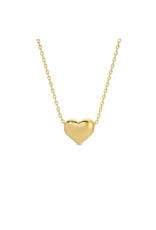 Splendid Iris Small Solid Heart Necklace