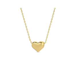 Splendid Iris Small Solid Heart Necklace