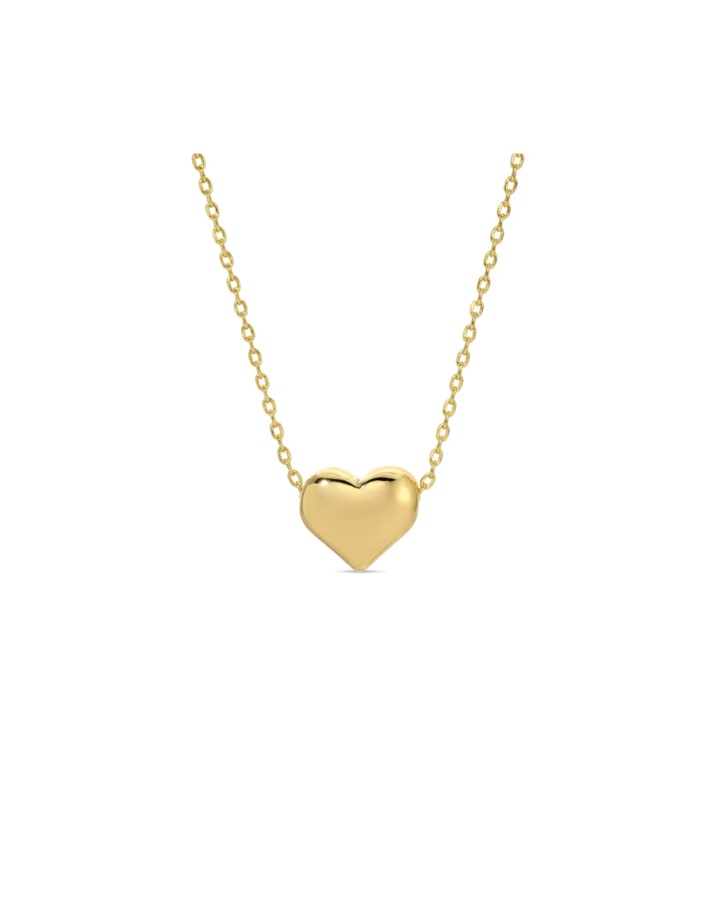 Splendid Iris Small Solid Heart Necklace