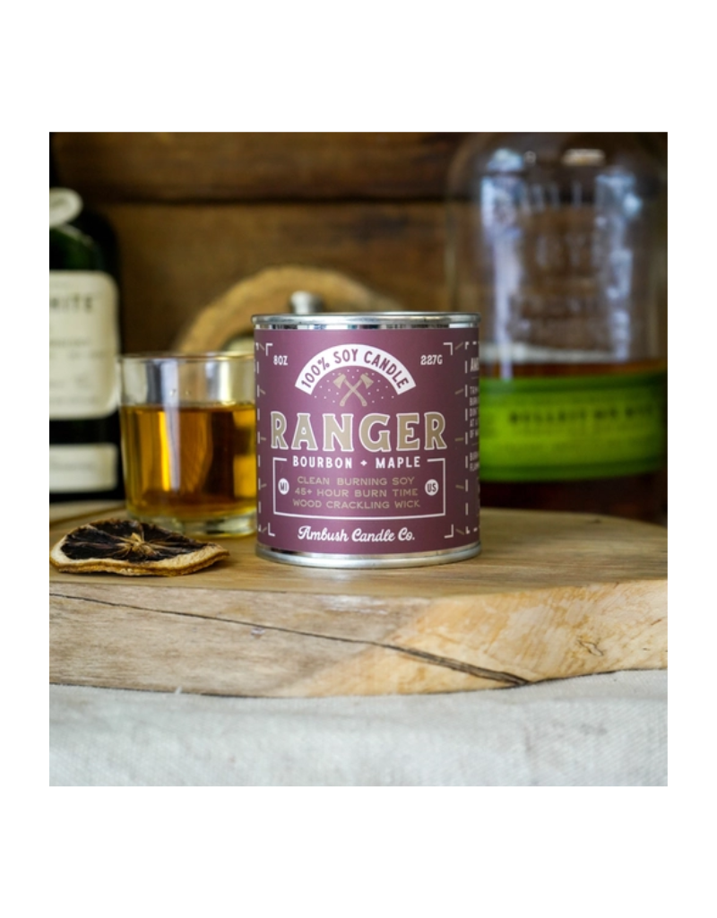 Ambush Candle Co. Ranger | Bourbon + Maple 8oz Soy Candle