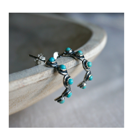 Sowell Jewelry Sam Turquoise Hoop Earrings