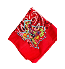The Funky Soul Texas Floral Embroidered Bandana