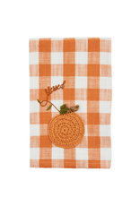 Mudpie SALE Blessed Crochet Pumpkin Towel