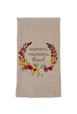 Mudpie Thankful French Knot Towel