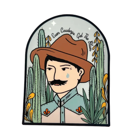 The Doodling Nomad SALE Even Cowboys Get The Blues Vinyl Sticker