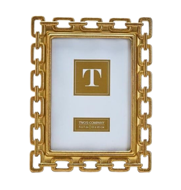 Two's Company Gold Chain 5x7 Frame
