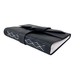 Absolutely EVO SALE Large Black Leather Journal - Lined