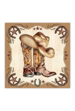 Rosanne Beck Collections SALE Square Western Boots and Hat Placemat