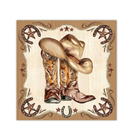 Rosanne Beck Collections SALE Square Western Boots and Hat Placemat