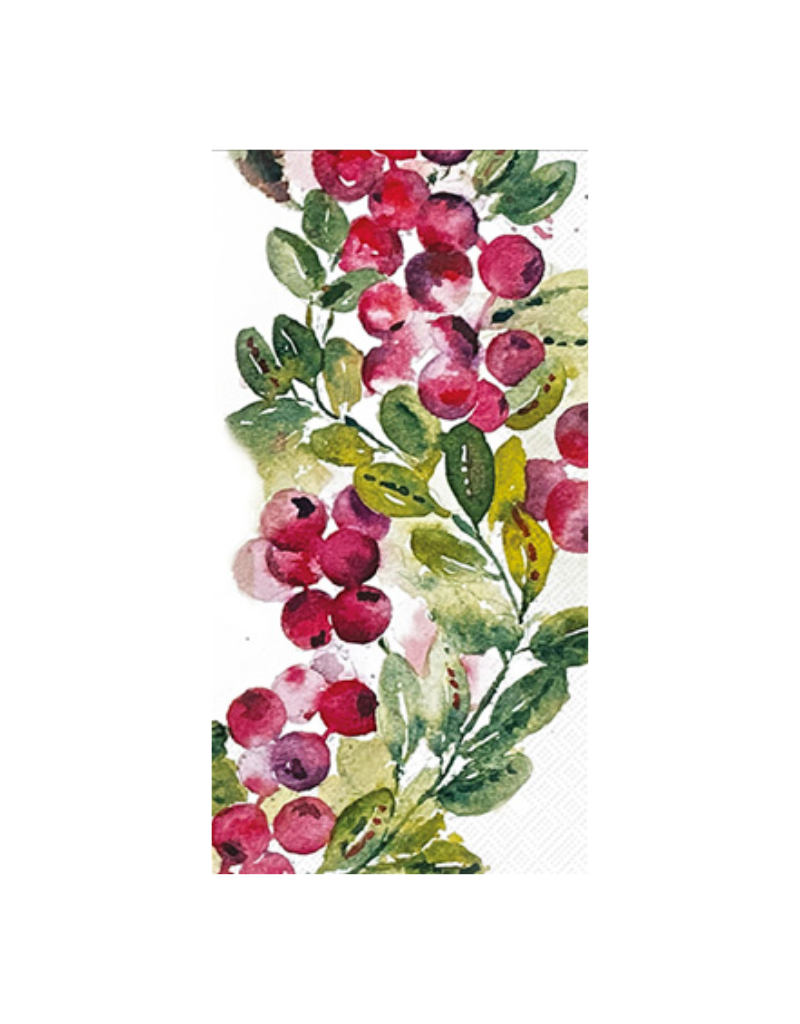 Boston International Guest Towel Cranberry Wreath