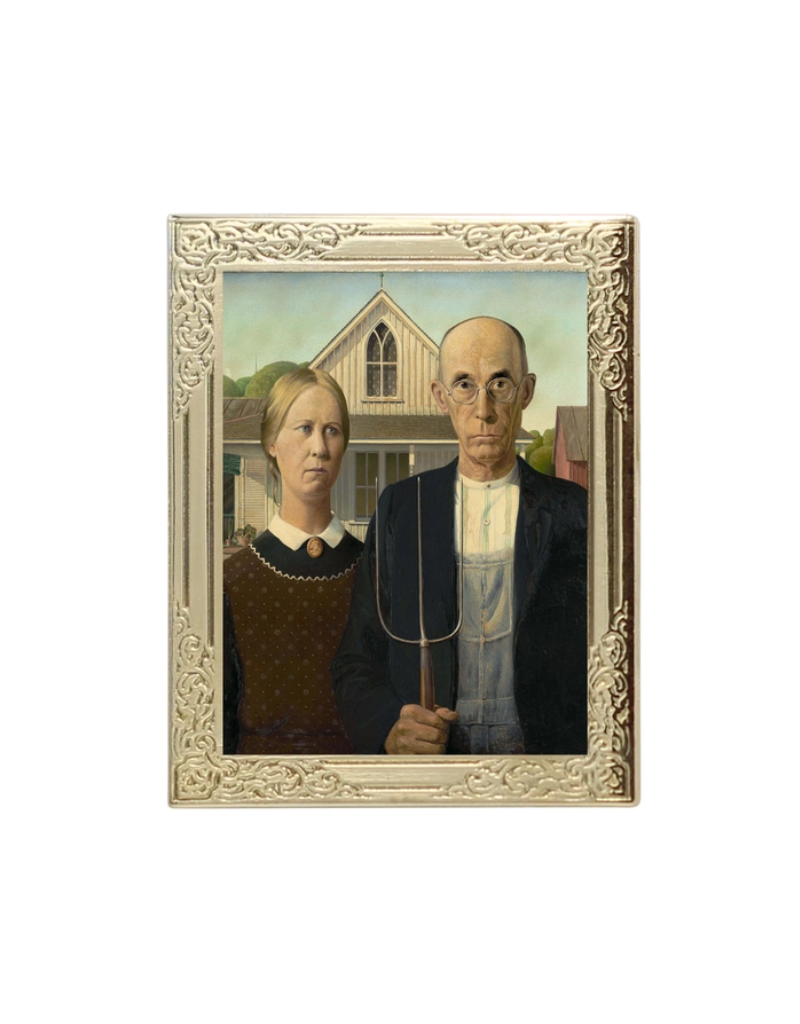 Real Sic Art Frame Enamel Pin - American Gothic