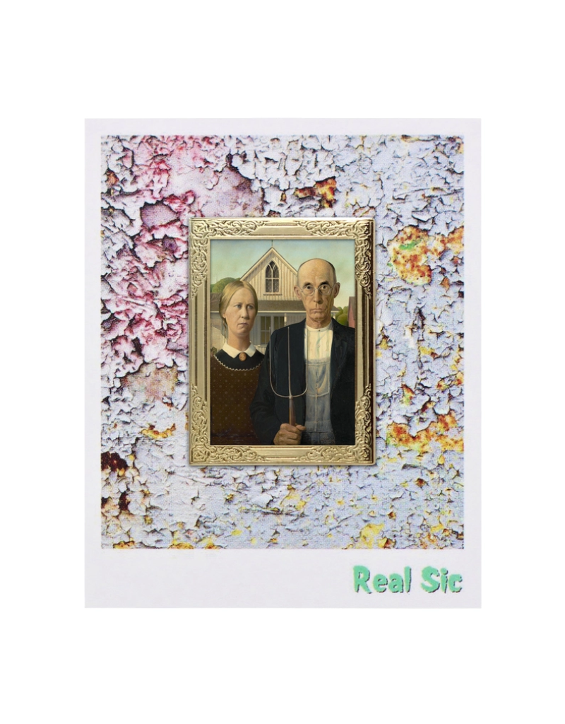 Real Sic Art Frame Enamel Pin - American Gothic