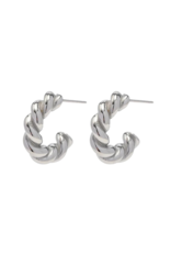 HJaneJewels Silver Twist Hoops